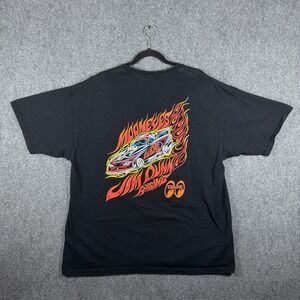 Mooneyes Jim Dunn Racing Black Faded T-Shirt 100% Cotton Mens Size 2XL #2429